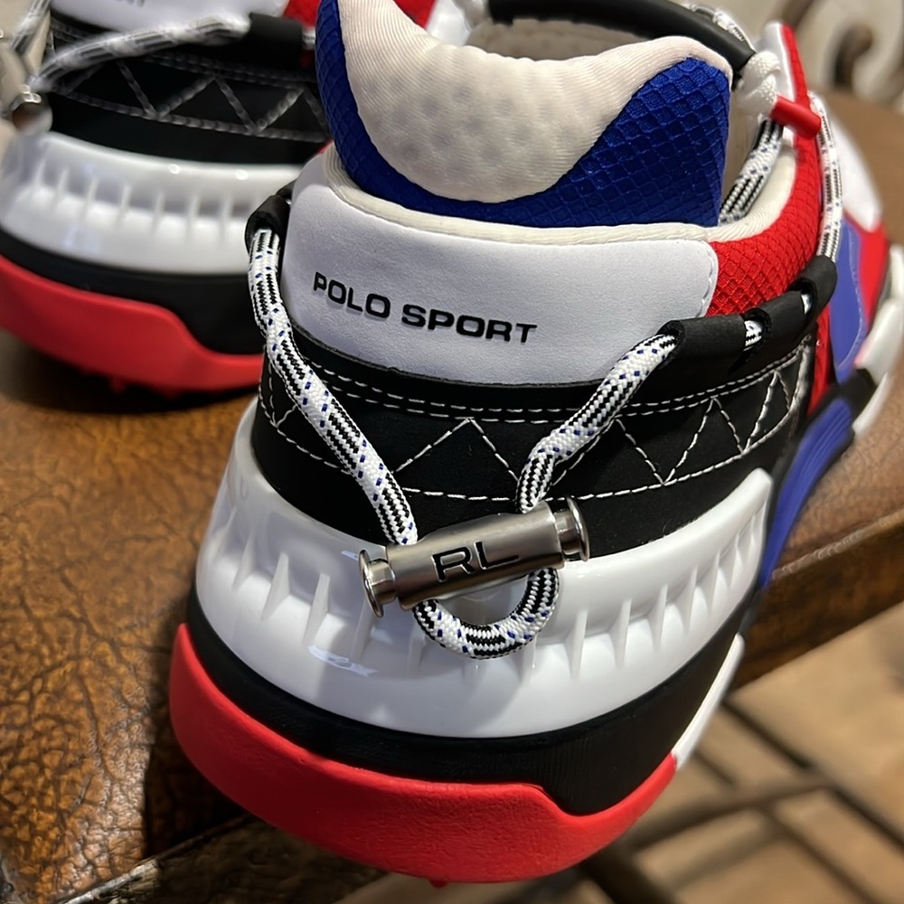 Brand New Ralph Lauren’s Polo Sport PS200 Casual Sneakers Red, White & Purple! - Picture 11 of 12